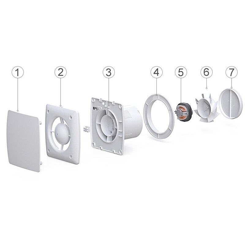4/6 Inch High Speed Exhaust Fan Toilet Kitchen Bathroom Hanging Wall Window Glass Small Ventilator Extractor Exhaust Fans