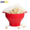 Kitchen Microwave Popcorn Bowl Bucket Silicone DIY Red Popcorn Maker with Lid Chips Fruit Dish High Quality Easy Tools
