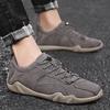 Новые модные однотонные повседневные мужские туфли из дышащей замши, спортивные модные туфли