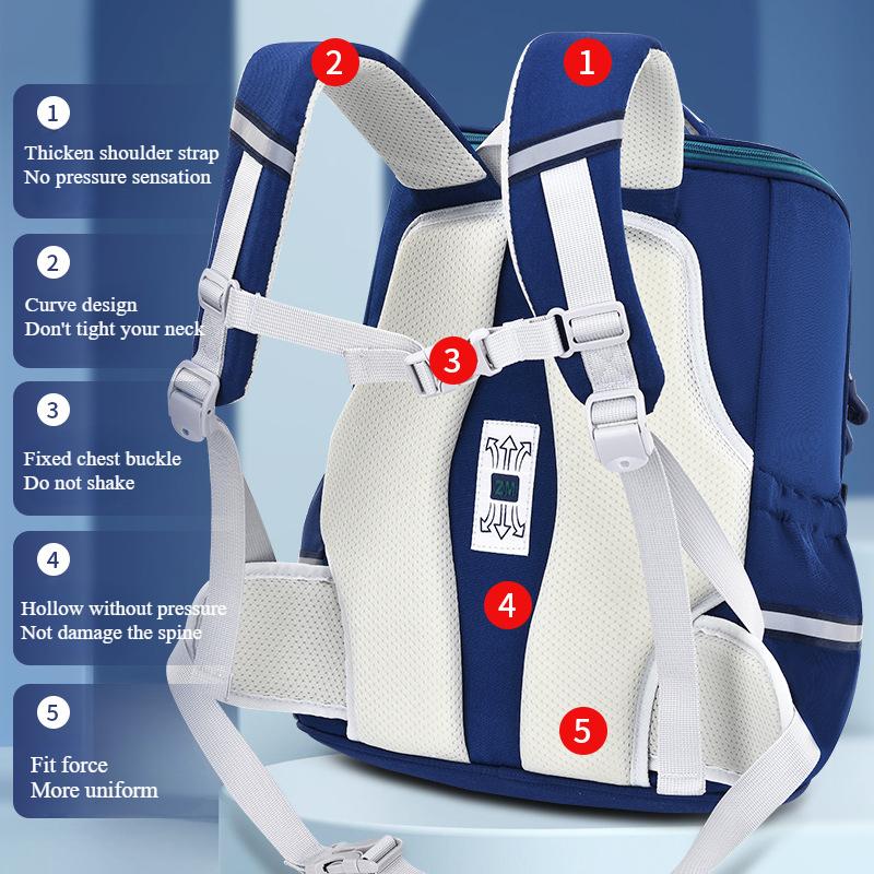 ZMBABY Модный английский стиль осень новый школьный рюкзак для учеников начальной школы интегрированный полностью открывающийся большой вместительный детский рюкзак для мальчиков 1-3-4 классов