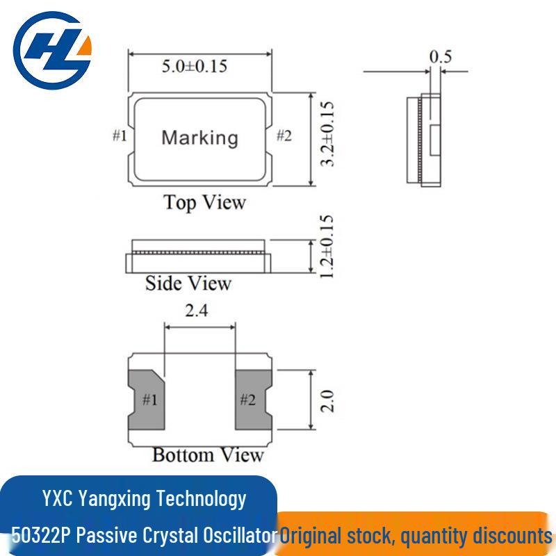 YXC Yangxing Crystal Oscillator XG1SI-111-24M 5032 2P 24MHz 20PF YSX530GA