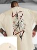 Summer New Unisexs Compass Pattern Printed Tshirt For Unisex Outdoor Short Sleeve Oneck Tees Casual Unisexs Clothing Oversized Tops