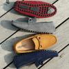 Fashion Lofer Shoes Man Casual Suede Leather Breathable Men's Shoes Luxury Brand Light Fashion Driving Shoes Outdoor Flats Soft Loafers
