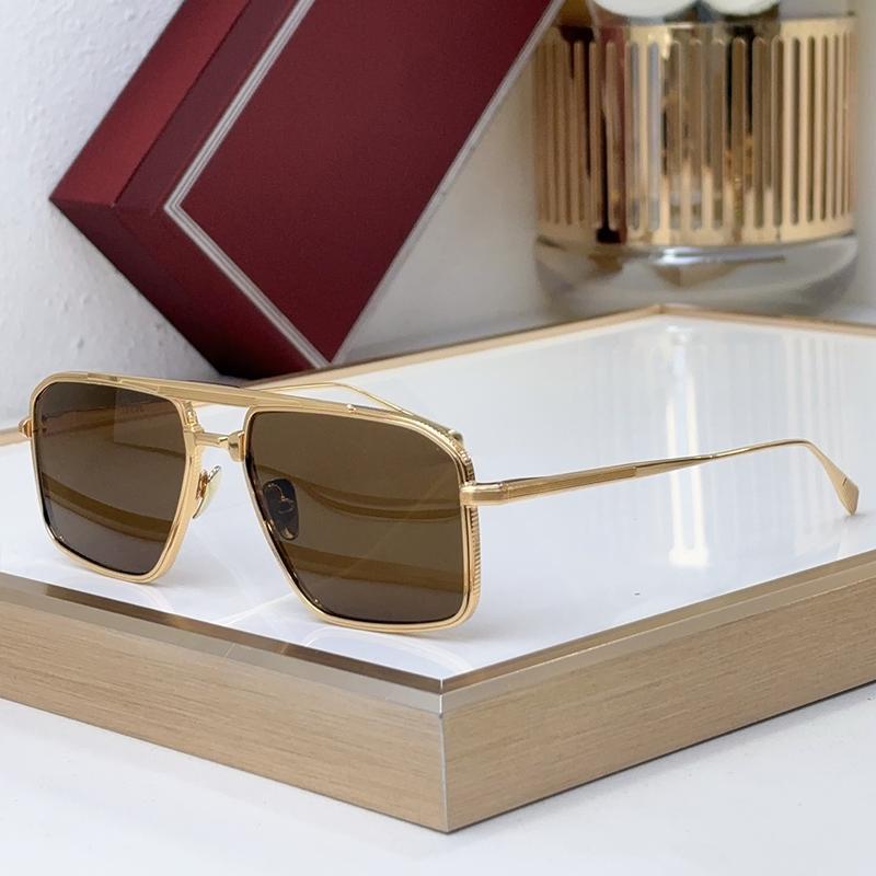 Мужские модные солнцезащитные очки-пилоты High Street Gold EARL Classical Top Quality Double Bridge Alloy Solar Glasses Male