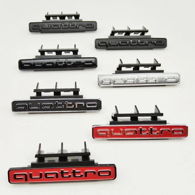 95mm For qwe12 Q5 A4 B8 B6 B9 B7 A3 A6 C6 A5 Q7 A1 Q3 A7 A8 Quattro Logo Auto Accessories3D ABS Car Front Grill Emblem Badge