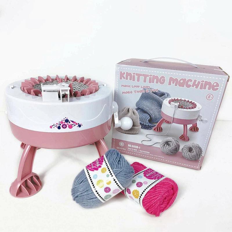 Children DIY Handheld Knitting Toy Wool Machine 48 Needles Round Barrel Craft Kit For Kids Knitting Fun And Creativity Great Gift For Beginners