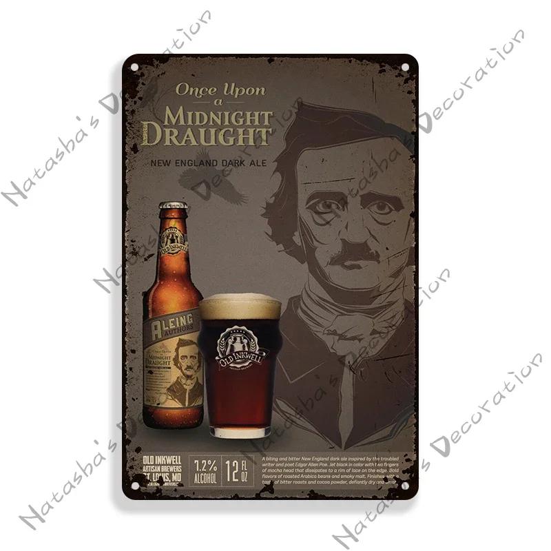 Beer Decorative Plate Bar Industrial Decoration Old Retro Poster Home Bar Cafe Club Wall Metal Plate Classic Wall Metal Signs