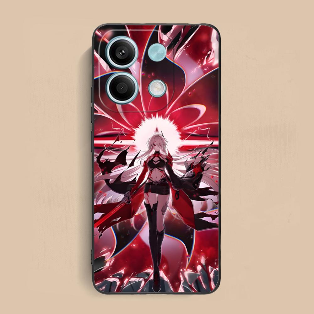 HSR Acheron Матовый ТПУ Чехол для Мобильного Телефона для Xiaomi Redmi Note 14 13 12 11 S Pro Plus 4G 5G Цветная Печать Обложка