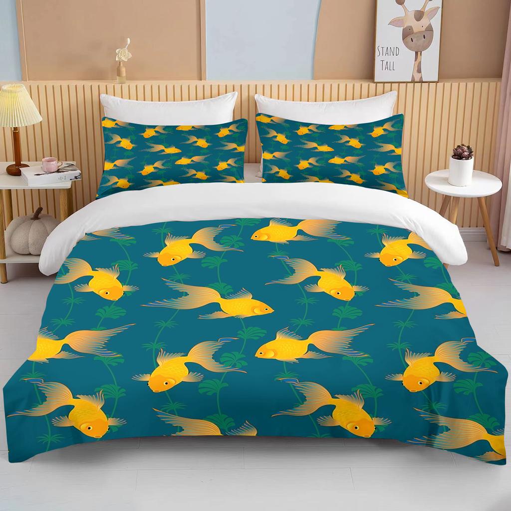 10 Sizes Cute Goldfish Bedding Set Custom Kids Boys Teens Video Game Duvet Cover For Youth New Game Controller Bedspread