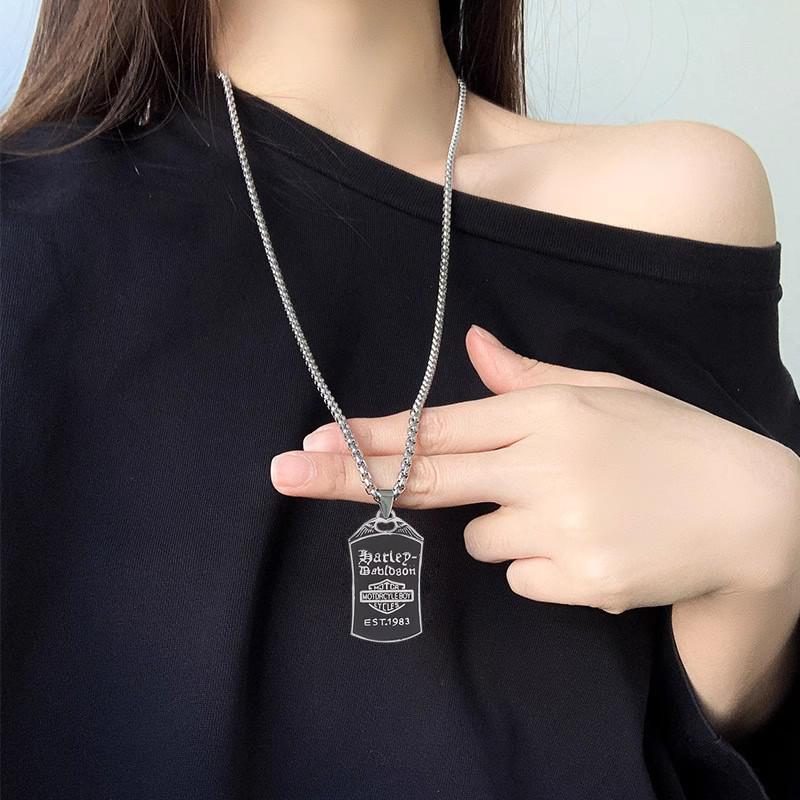 Модное мужское хип-хоп ожерелье из титановой стали - Стильный, универсальный и эмоциональный парный аксессуар.