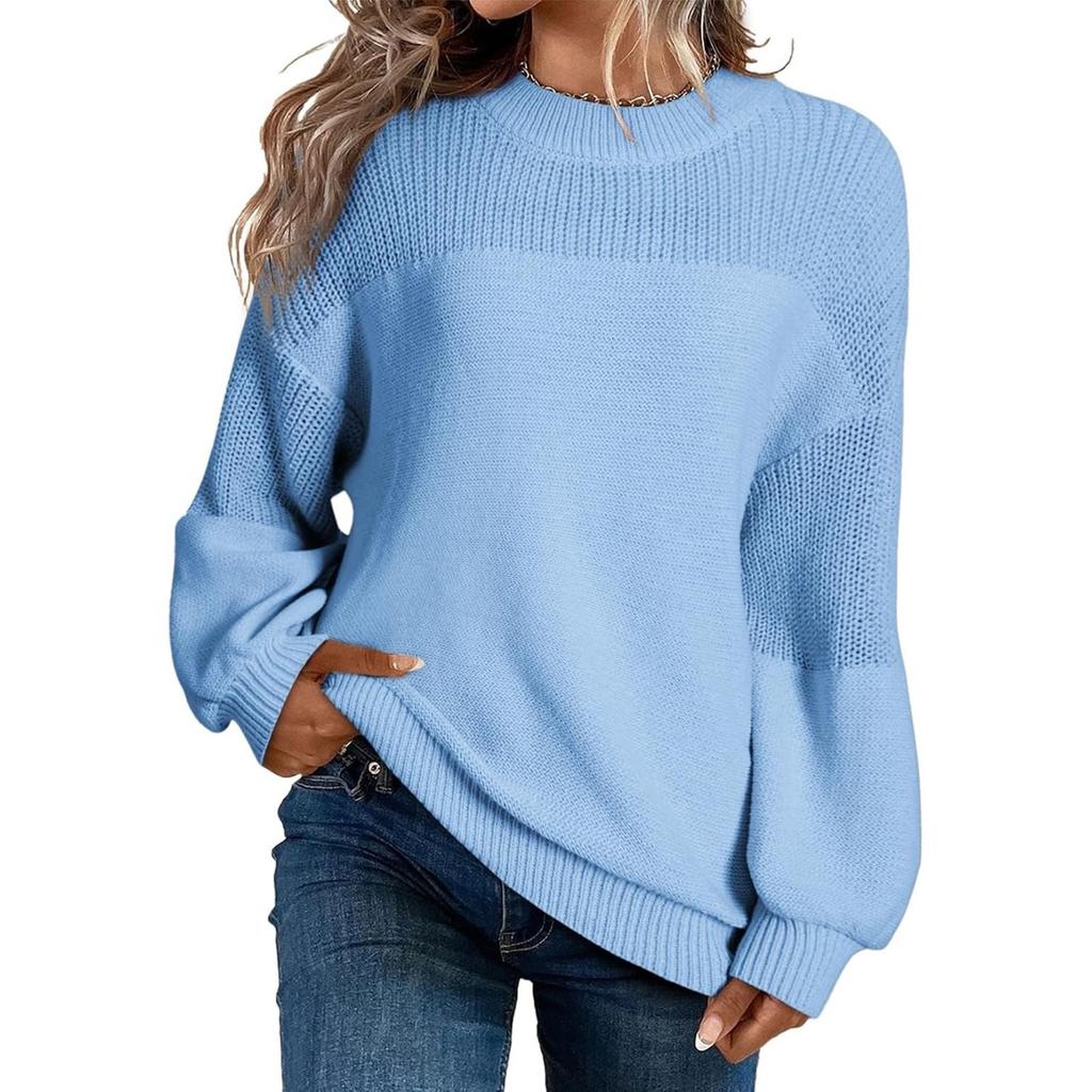 Women's Long Sleeve Winter  Sweater Sweater Knitted Pullover Round Neck Sweater Pullover Knitted Sweater