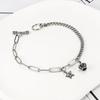 New Trendy Cuban Chain Women Bracelets Classic S925 Silver Crown Pentagram Do Old Bracelet Bangles For Women Luxury Jewelry