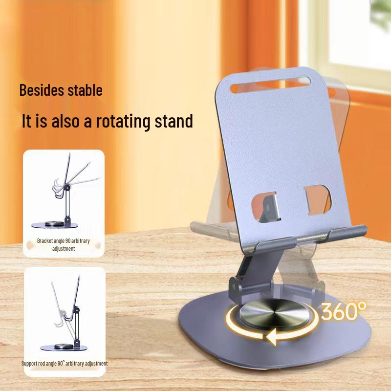 Wood Grain All-Metal Phone & Tablet Stand - Universal Holder for TV Show Watching, Custom Logo