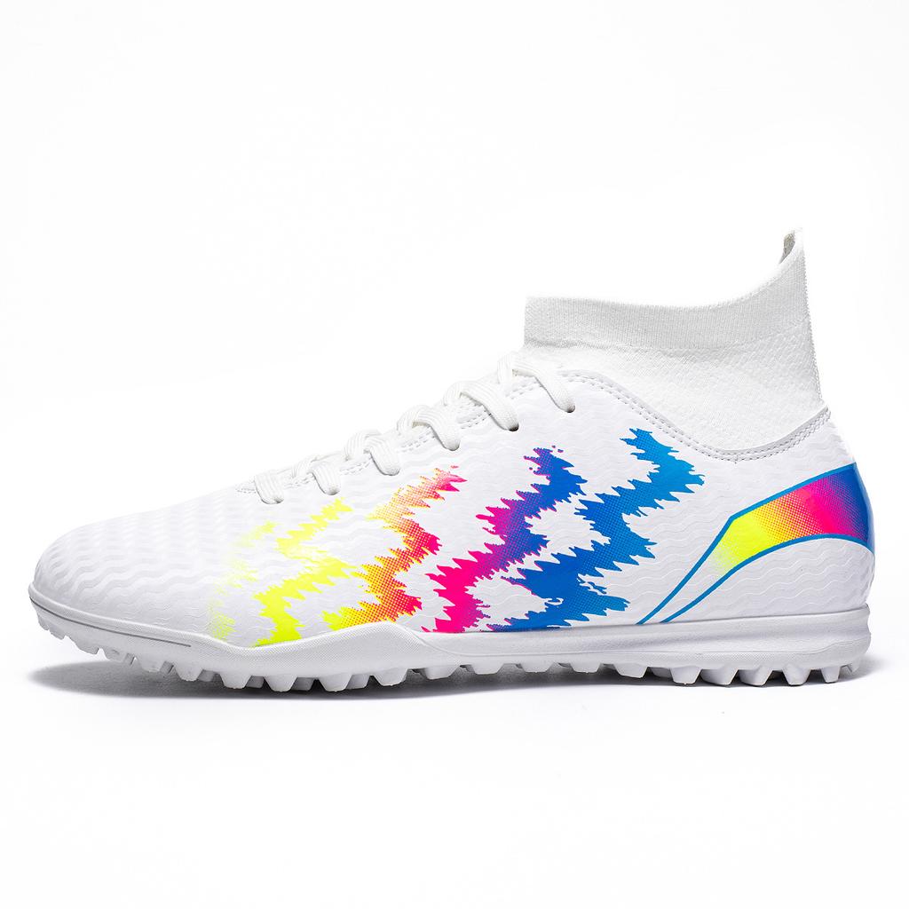 Футбольные бутсы с высоким верхом для подростков и студентов, шипованные, для тренировок на искусственном газоне, мужские и женские футбольные бутсы