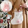 1Pcs Christmas Decorate Pink Girl's Heart Christmas Gifts Plush Candy Bag Deer Candy Bag Gift Bag