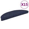 VidaXL Self-adhesive Stair Treads 15 Pieces 56 X 17 X 3 Cm Blue Semicircular 132695