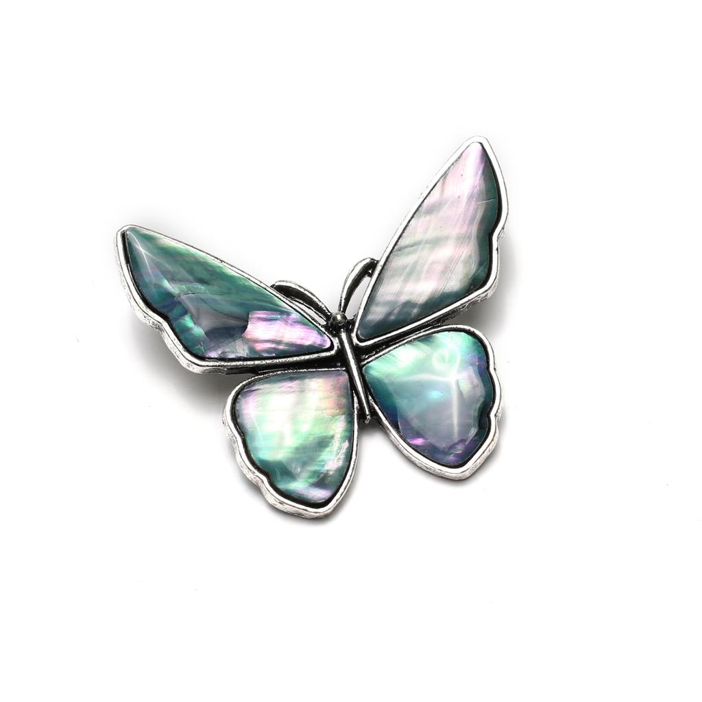 1Pc Fashion Natural Shell Butterfly Brooch Pin for Women Romantic Love Wedding Jewelry Bride Bridesmaids Gifts 50×43mm