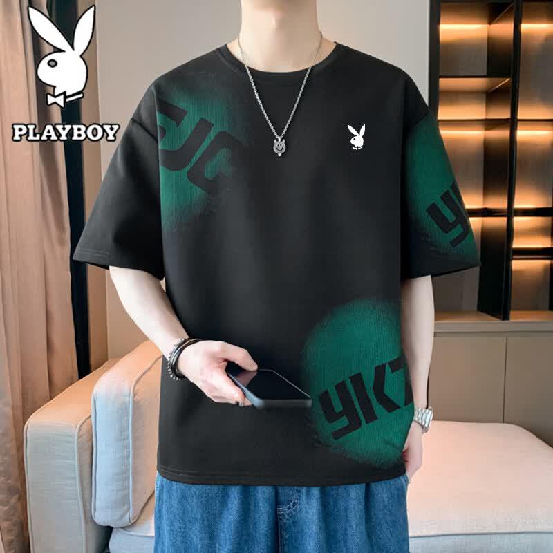 PLAYBOY Мужская футболка большого размера с коротким рукавом