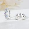 Серьги-кольца из серебра S925 с минималистичным фиолетово-синим цирконом Женские украшения Модные подарки на годовщину