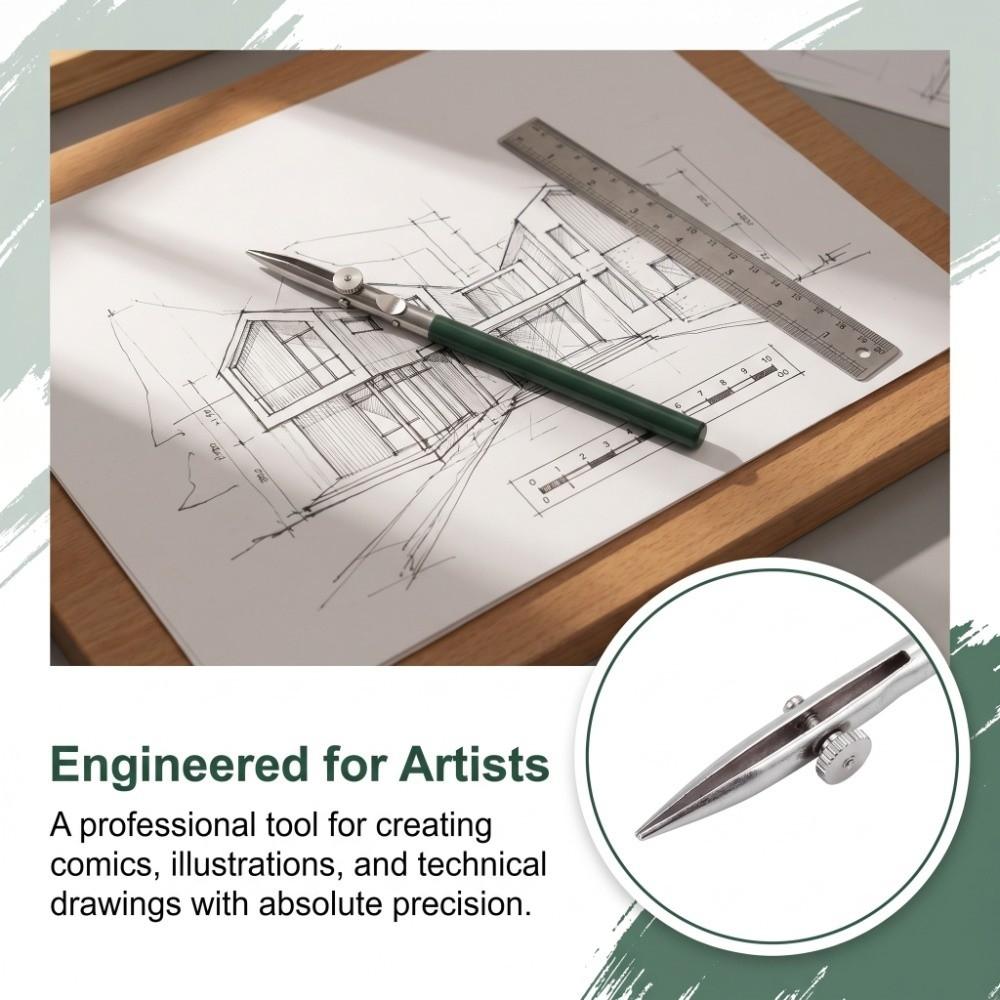 solid metal build adjustable ruling pen comic line sketch tool straight line drafting