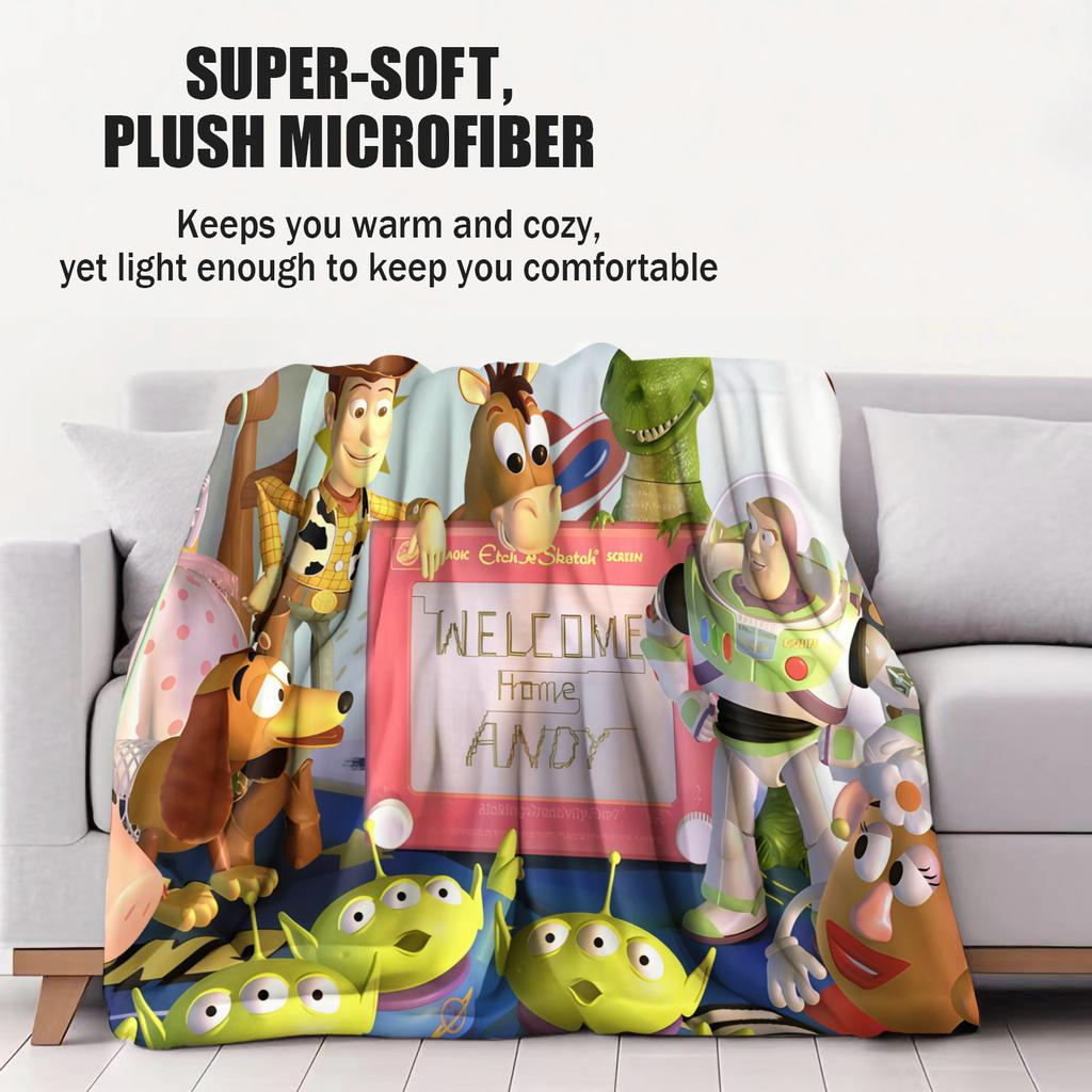 Toy Story Friends Small Cover Blanket Soft Comfortable All Season Bed Bedroom Dorm Sofa Office Car Lunch Camping Nap Lovely Gift
