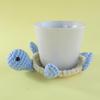 Dishwasher Safe Flexible Coasters Heat Resistant Yarn Cup Mat Thermal Protections Pad For Tables Counters Desks