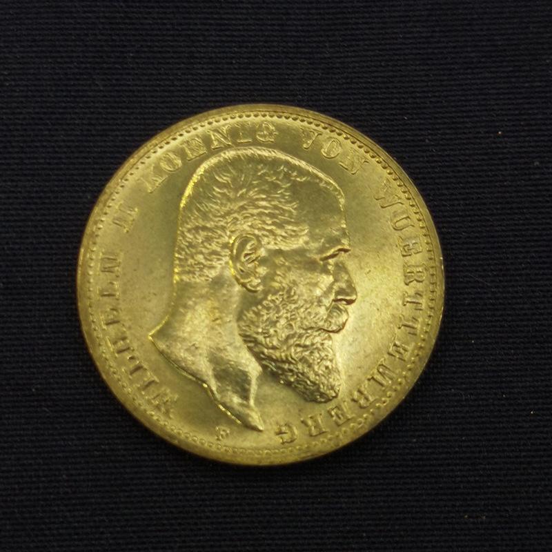 1913 Баден, Германия, 20 марок, монета с золотым покрытием, латунь, реплика, монета, европейская и американская, винтажное ремесло, 23 мм