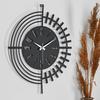 Stri Metal Wall Clock 50x50cm Silent Mechanism, 41 & 50 Cm, Black - White - Gold Color
