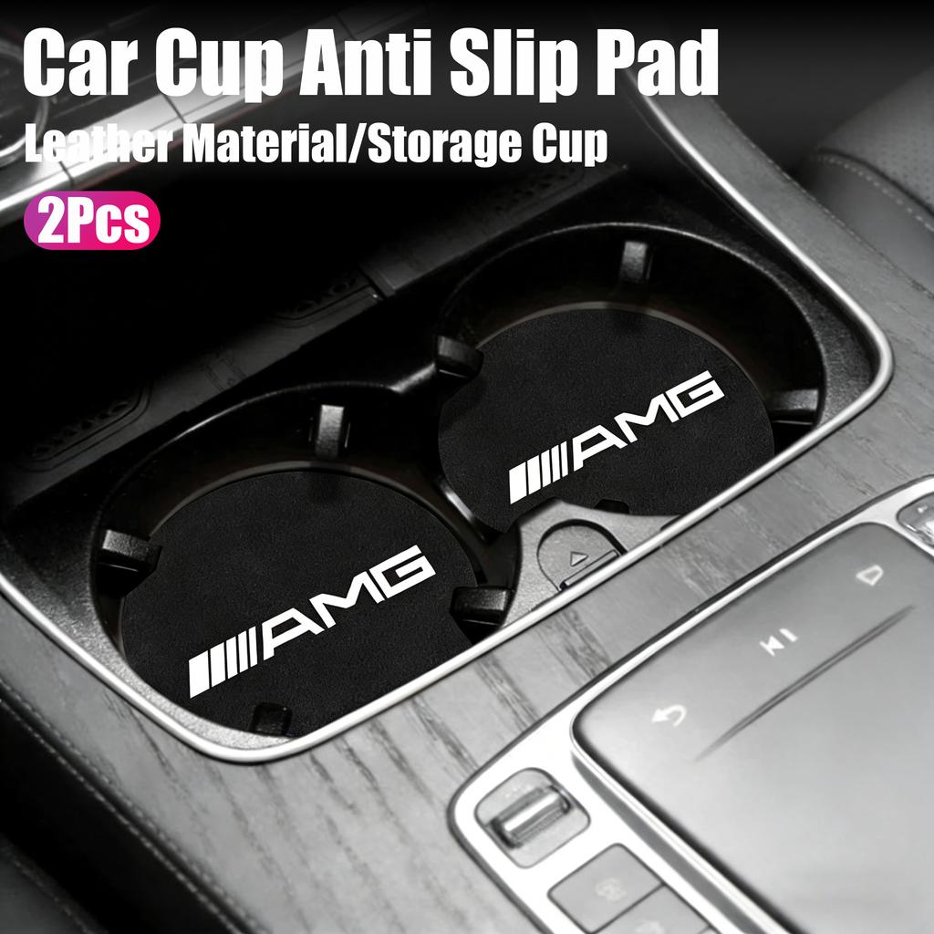 Car Water Cup Anti Slip Pad PU Water Cup Pad Accessories Car Hub Cap For Mercedes Benz AMG W214 W205 W204 W206 W213 W212 W211 W2