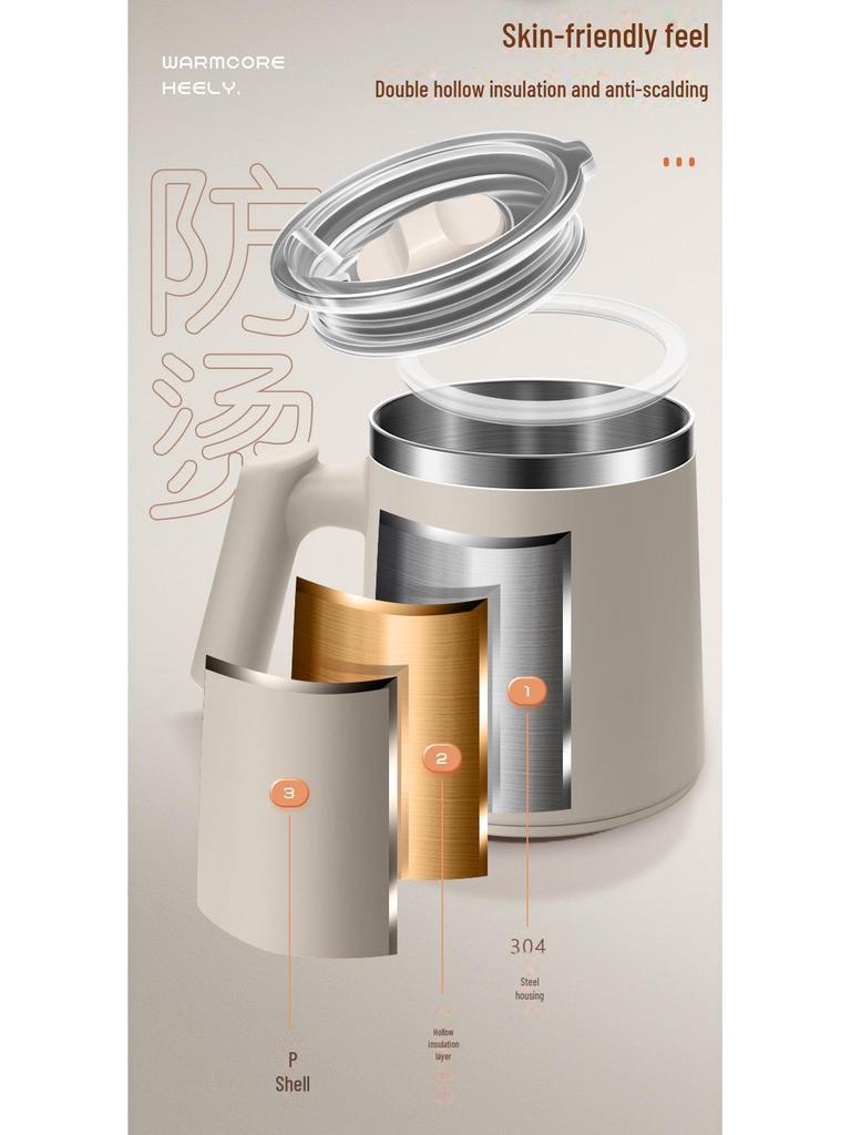 Переносная кружка из нержавеющей стали 304 в форме арбуза — двухслойная, с защитой от ожогов, с крышкой для кофе и чая