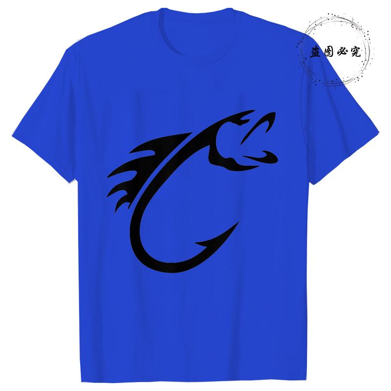 Summer Fishing Hook Printed T Shirts for Men Short Sleeve T-Shirt Tops Men's Tees Shirts Fashion Casual Fishing Lover Tshirt