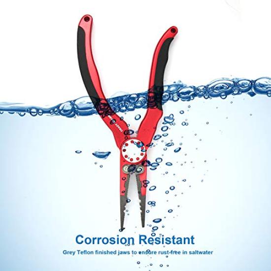 CRAZY SHARK Fishing Pliers, Fishing Pliers, Fishing Pliers, Needle Removal, Hook Removal, Ultra Lightweight, Multifunctional, Portable, Split Ring