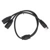 6 Pin DIN Male To 2 Female Sockets Splitter Cable Multifunctional 6 Pin DIN Extension Cable 1.6ft
