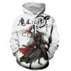 MO DAO ZU SHI Hoodies Funny Fashion Long Sleeves 3D Print Zipper Sweatshirts Boys Kids Men Women Hoodie