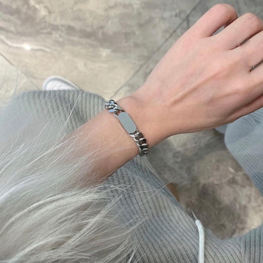 Simple Titanium Steel Necklace Solid Color Punk Necklace Bracelet Decoration