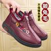 Хлопковая обувь, зимняя, новая, женская, среднего и пожилого возраста, обувь для мам, с одной педалью, женские, бархатные, утолщенные, удобные, теплые, зимние сапоги