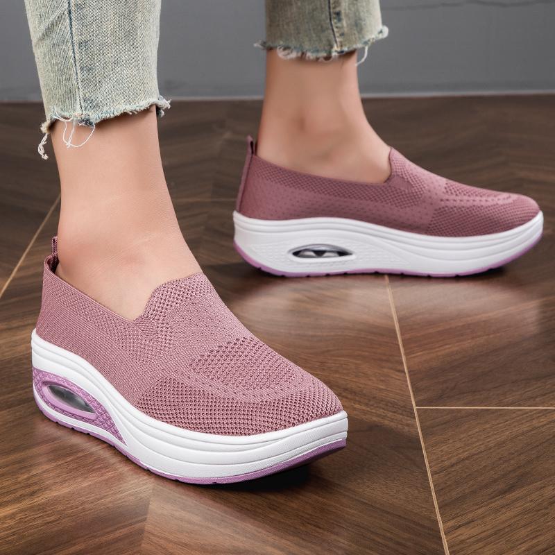 Women’s Black Running Sneakers Casual Red Sport Shoes Coffee Thick Sole Height Increase Platform Shoes Over Sized