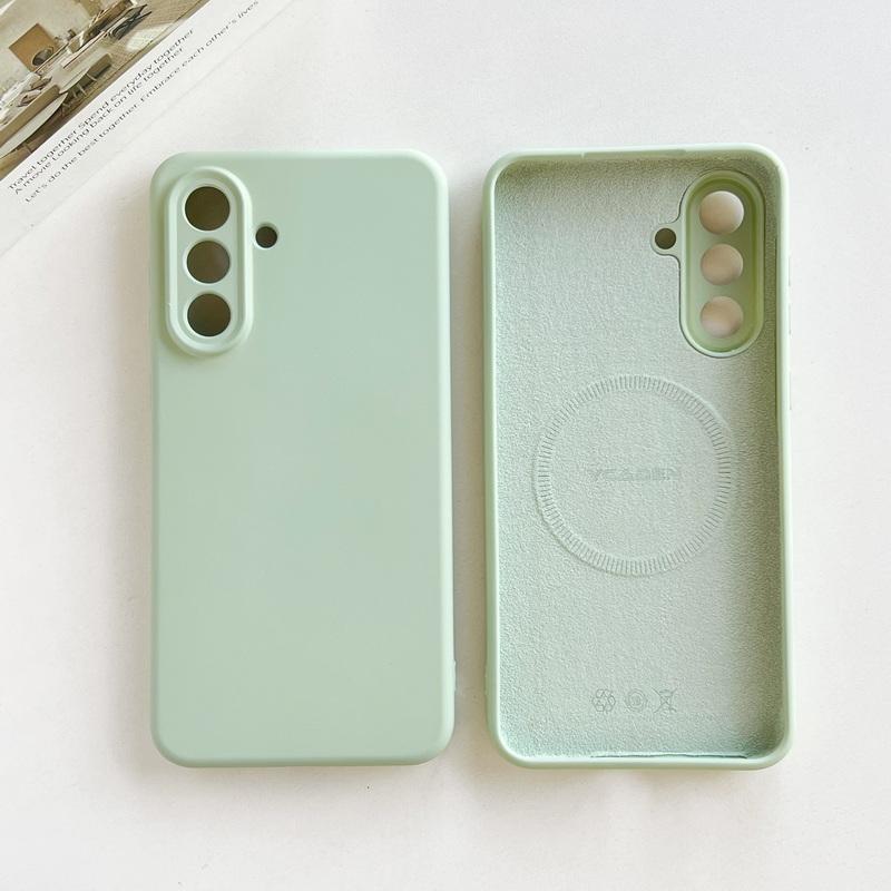 Магнитный чехол из жидкого силикона для Samsung Galaxy S26 S25 Ultra S24 S23 S22 Plus A16 A54 A55 A56 5G, ударопрочный мягкий чехол