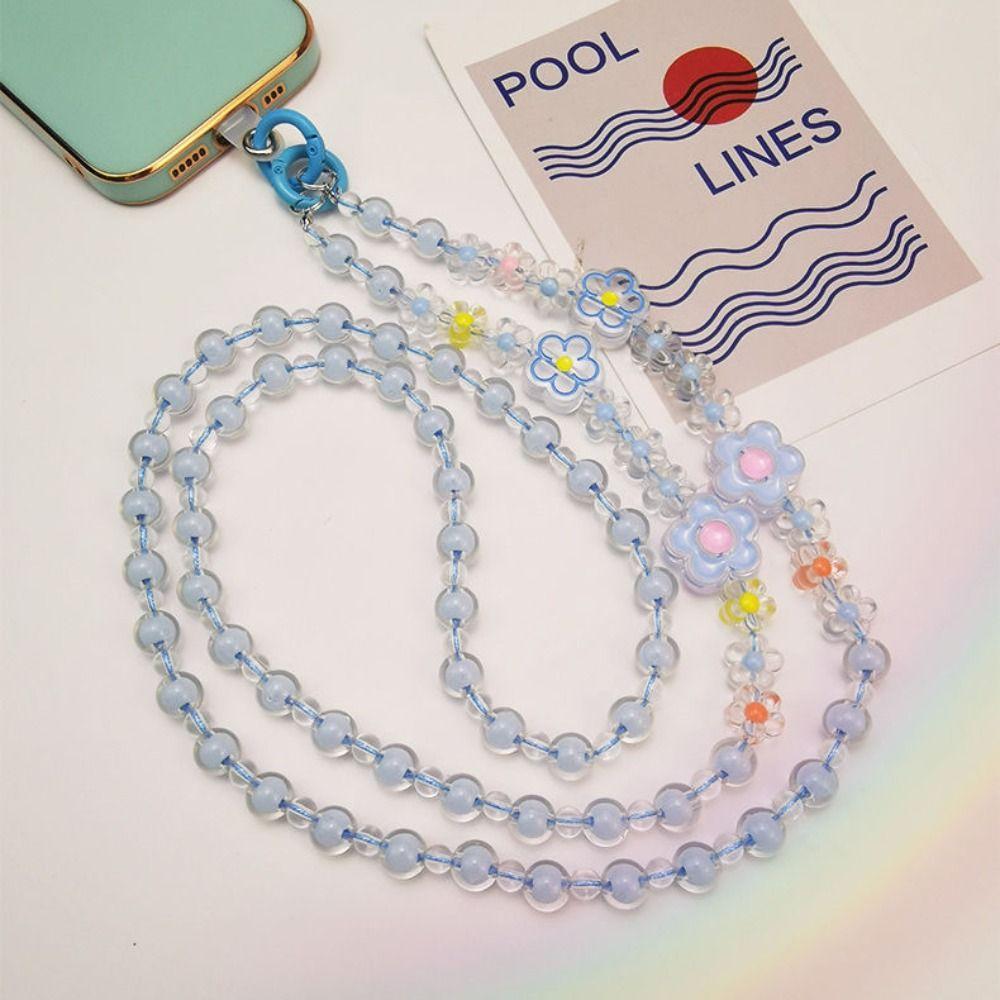 Цветочный бисерный цветок кроссбоди шнурок конфетного цвета бисерная цепочка кроссбоди аксессуары для телефона