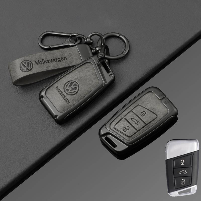 Для VOLKSWAGEN VW VW Чехол-брелок из цинкового сплава и кожи для автомобильного ключа Volkswagen Tiguan MK2 Magotan Passat B8 CC Оболочка Брелок Ac