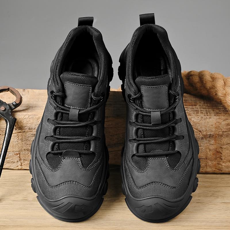 Men's Genuine Leather Hiking Boots Outdoor Casual Shoes