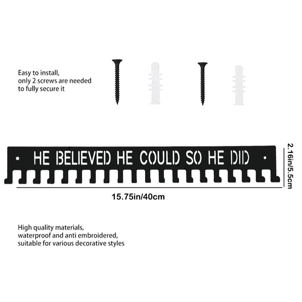 Inspirational Words Medal Display Rack Easy to Install Award Holder Karate Competitions