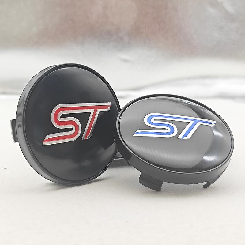 TMON9 4pcs 60mm ST Line Car Wheel Center Hub Caps Rim Cover For Ford Focus Mondeo Mustang Fiesta Kuga MK2 Everest Escape Accessories