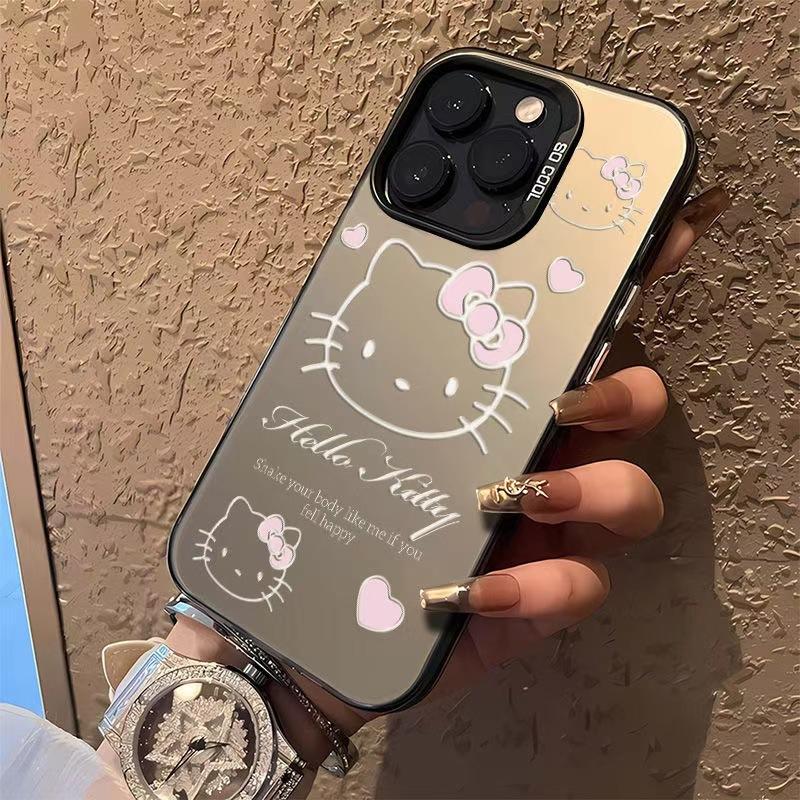 Милый котик KT подходит для чехла на мобильный телефон Apple 15plus iPhone16plus бант 14 Hello Kitty 17 мультяшный