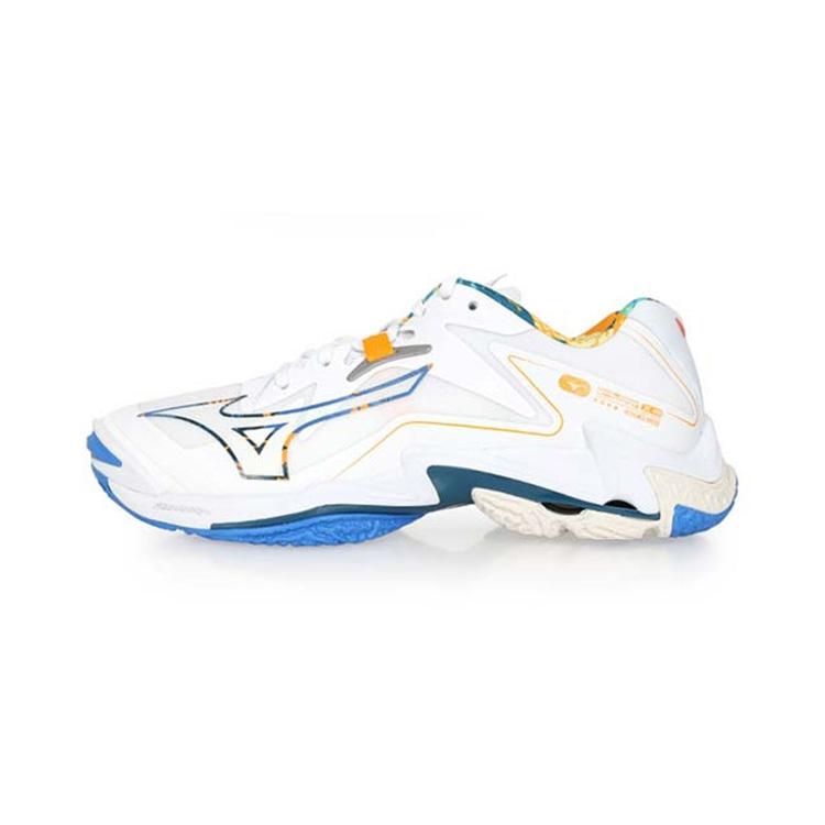 Mizuno Кроссовки унисекс Wave Lightning Z8 белые марокканские синие морковные завитки V1GA240056