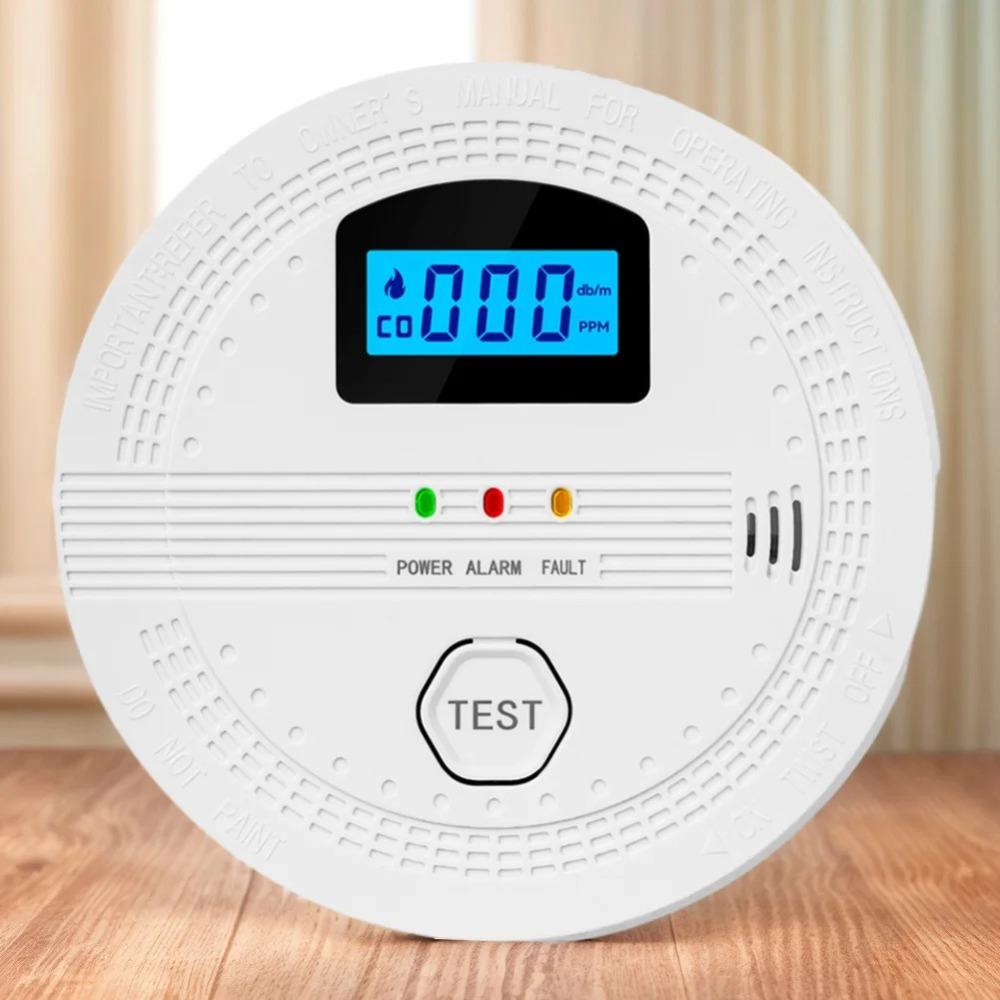 Audible Alarm Fire CO Alarm LCD Digital Display CO Gas Monitor Alarm CO Monitor CO Sensor  Home Use