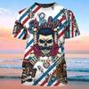 Summer New Men's T-shirt 3D Printed Pattern Barber Shop Comfortable and Casual Trend Round Neck Plus Size Top Casual Short Sleev