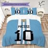 MESSI 10 Pattern Bedding uilt Set uilt Cover Pillowcase Home Decoration Birthday Gift (1 * duvet cover + 2 * pillowcase without core)