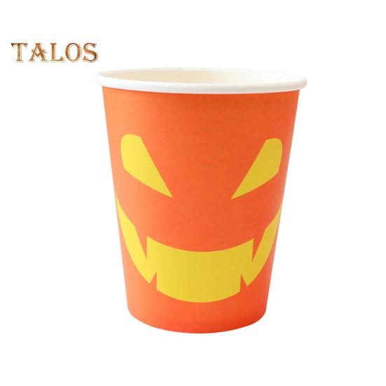 10 шт., бумажные тарелки с тыквой на Хэллоуин, праздничная посуда, маслостойкие обеденные тарелки на Хэллоуин, День Благодарения для вечеринок по сбору урожая