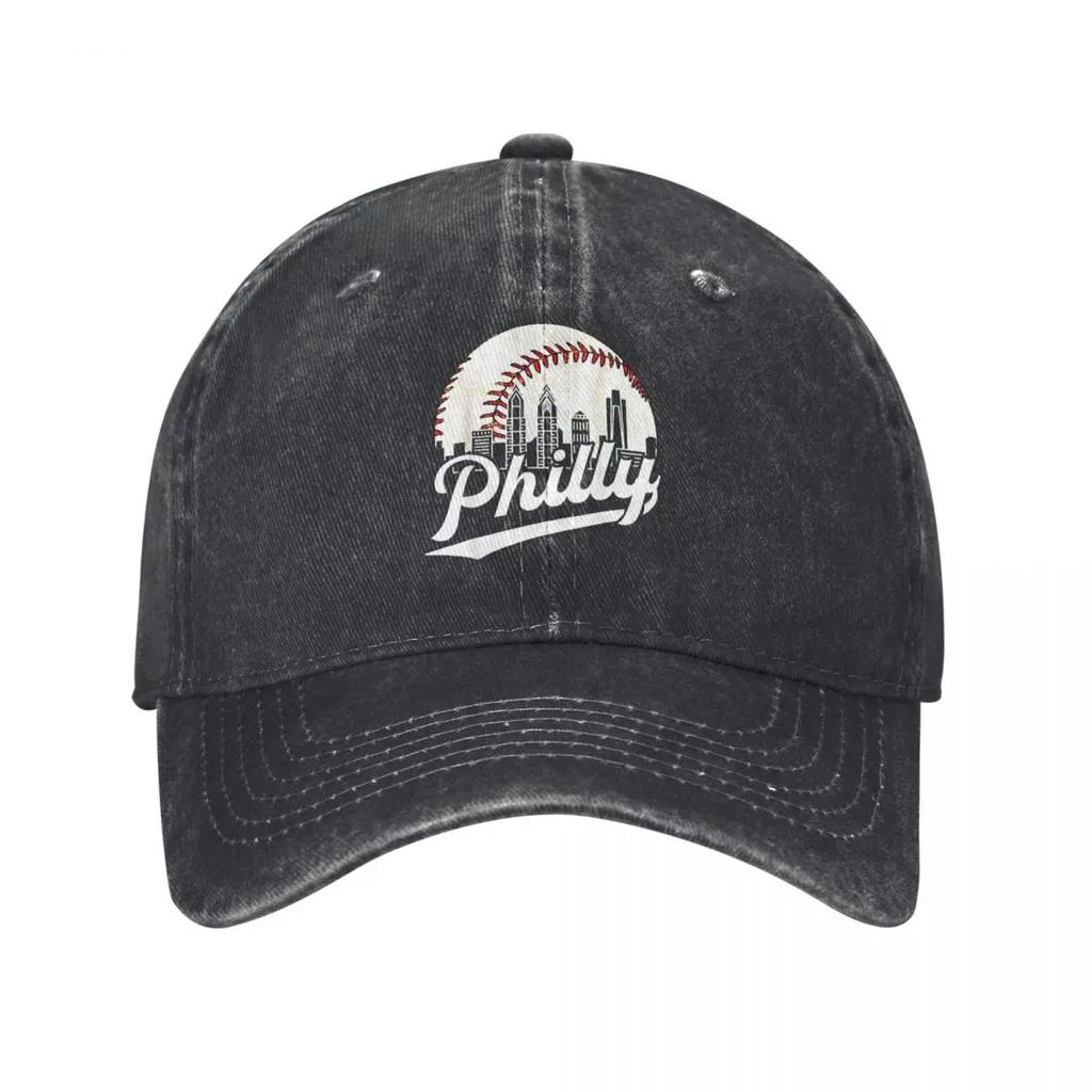 Потертая бейсболка Philly Baseball Lovers в стиле унисекс, винтажная кепка Phillies Denim, шляпа, винтажная кепка для активного отдыха от солнца